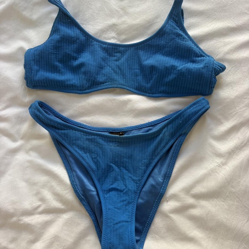 triangl swimwear Bright Blue Ribbed Two-Piece